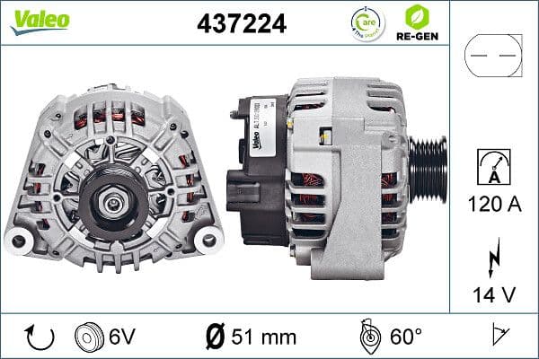 Generator / Alternator VALEO 437224
