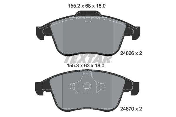 set placute frana,frana disc TEXTAR Q+ 2482601