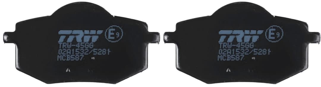 set placute frana,frana disc TRW MCB587
