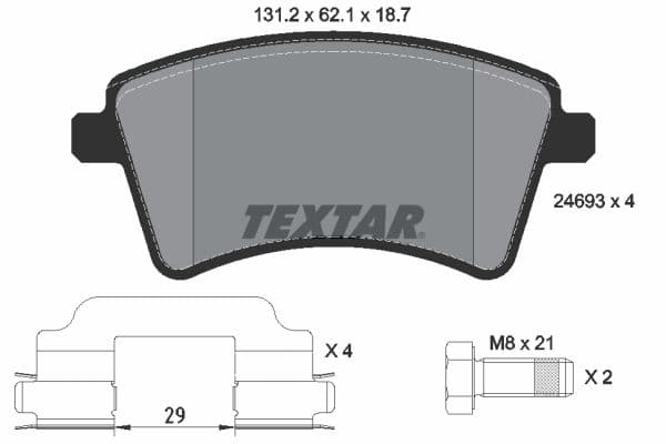 set placute frana,frana disc TEXTAR Q+ 2469301