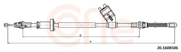 Cablu, frana de parcare COFLE 20.160B506