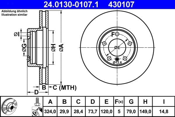 Disc frana QWP WBD431