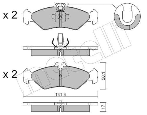 set placute frana,frana disc METELLI 22-0571-0