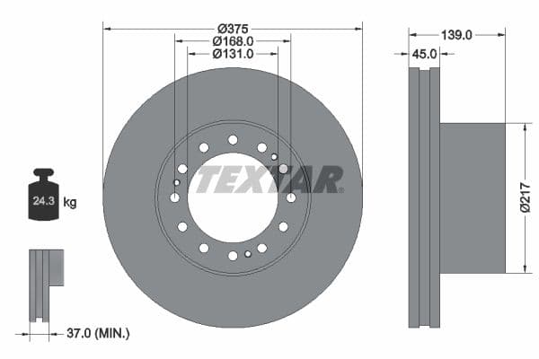 Disc frana TEXTAR 93105600