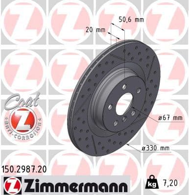 Disc frana ZIMMERMANN COAT Z 150.2987.20