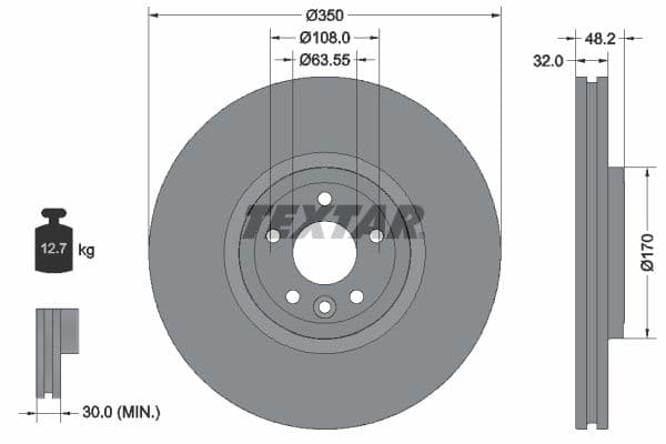 Disc frana TEXTAR PRO+ 92308105