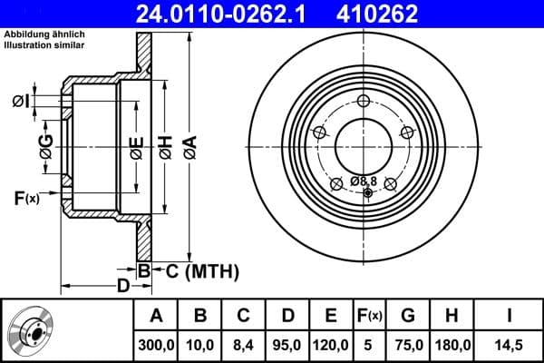 Disc frana ATE 24.0110-0262.1