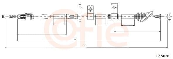 Cablu, frana de parcare COFLE 17.5028
