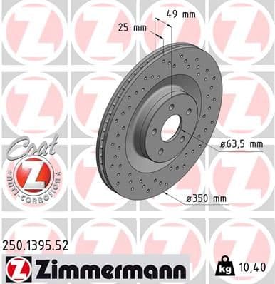 Disc frana ZIMMERMANN SPORT Z 250.1395.52