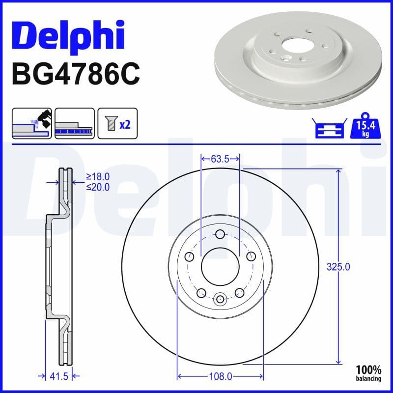 Disc frana DELPHI BG4786C