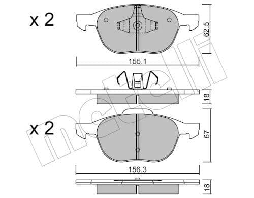set placute frana,frana disc METELLI 22-0534-0