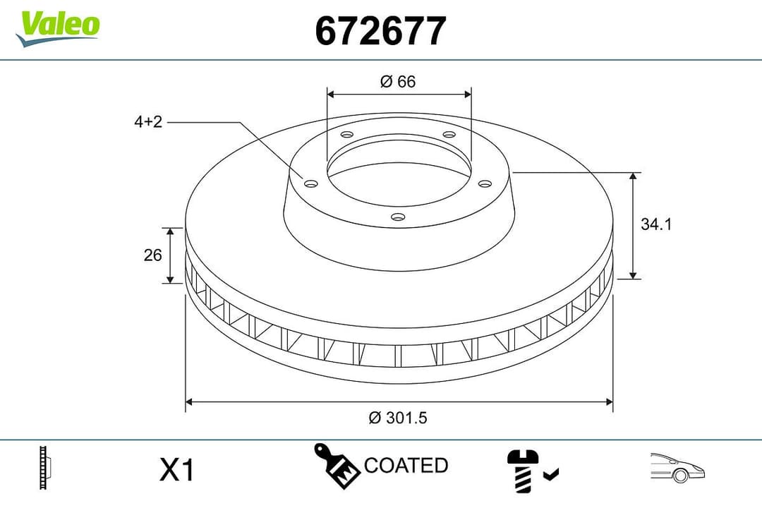 Disc frana VALEO 672677