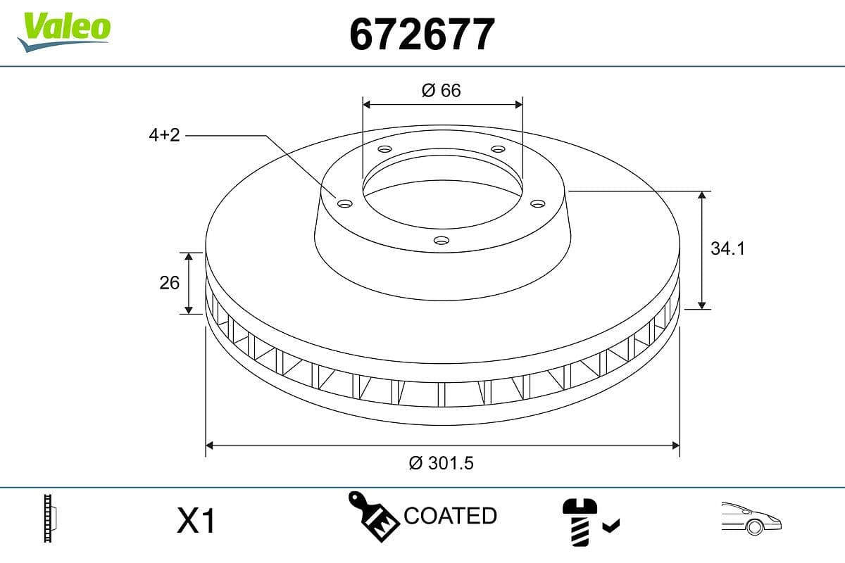Disc frana VALEO 672677