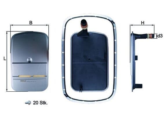 Filtru hidraulic, cutie de viteze automata MAHLE HX 159KIT