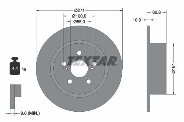 Disc frana TEXTAR PRO 92126503