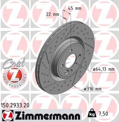 Disc frana ZIMMERMANN COAT Z 150.2933.20