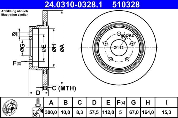 Disc frana ATE 24.0310-0328.1