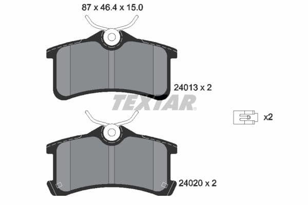 set placute frana,frana disc TEXTAR 2401301