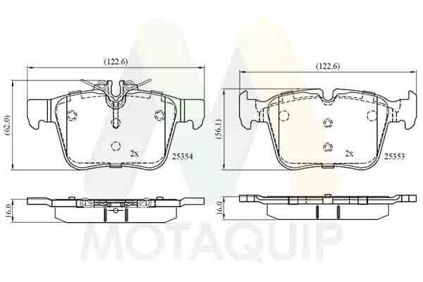 set placute frana,frana disc MOTAQUIP LVXL1886