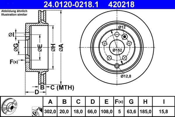 Disc frana ATE 24.0120-0218.1