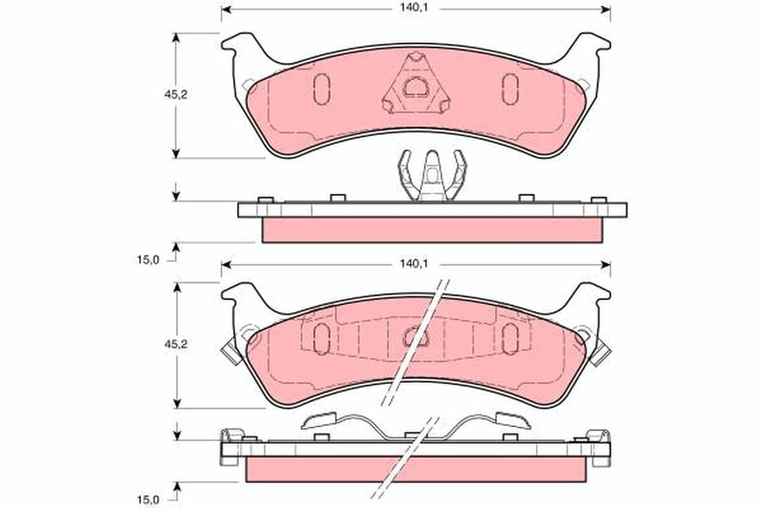 set placute frana,frana disc TRW GDB1238
