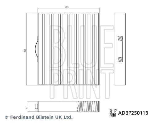 Filtru, aer habitaclu BLUE PRINT ADBP250113