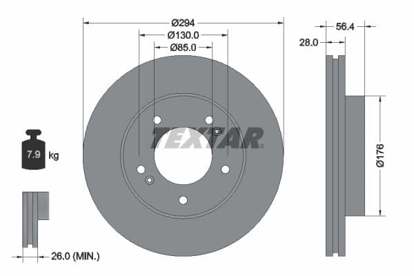 Disc frana TEXTAR PRO 92203203