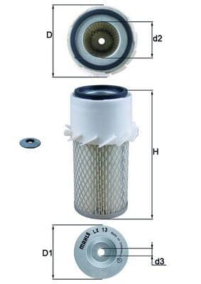 Filtru aer MAHLE LX 13
