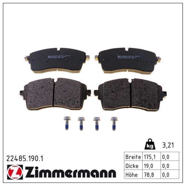 set placute frana,frana disc ZIMMERMANN 22485.190.1