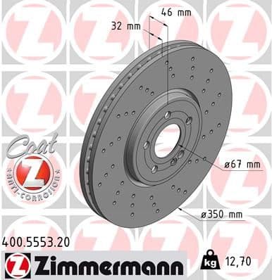 Disc frana ZIMMERMANN COAT Z 400.5553.20