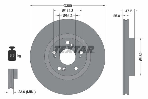 Disc frana TEXTAR 92140903