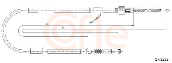 Cablu, frana de parcare COFLE 17.2283