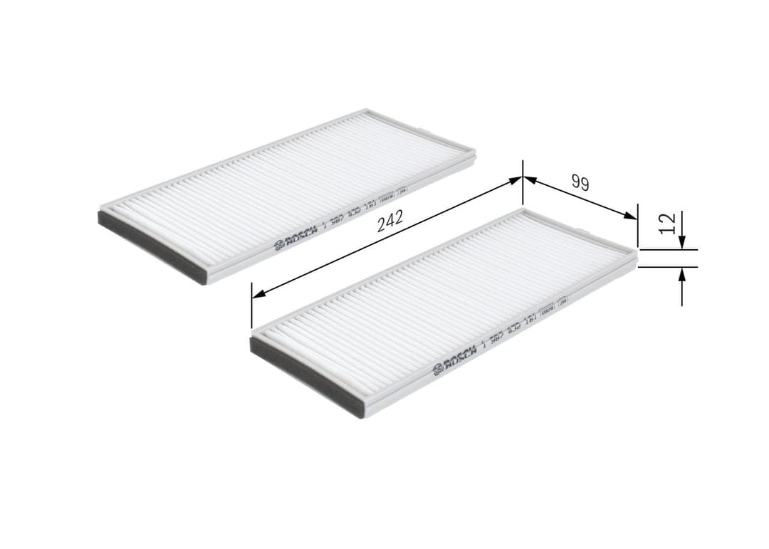 Filtru, aer habitaclu BOSCH 1 987 432 161
