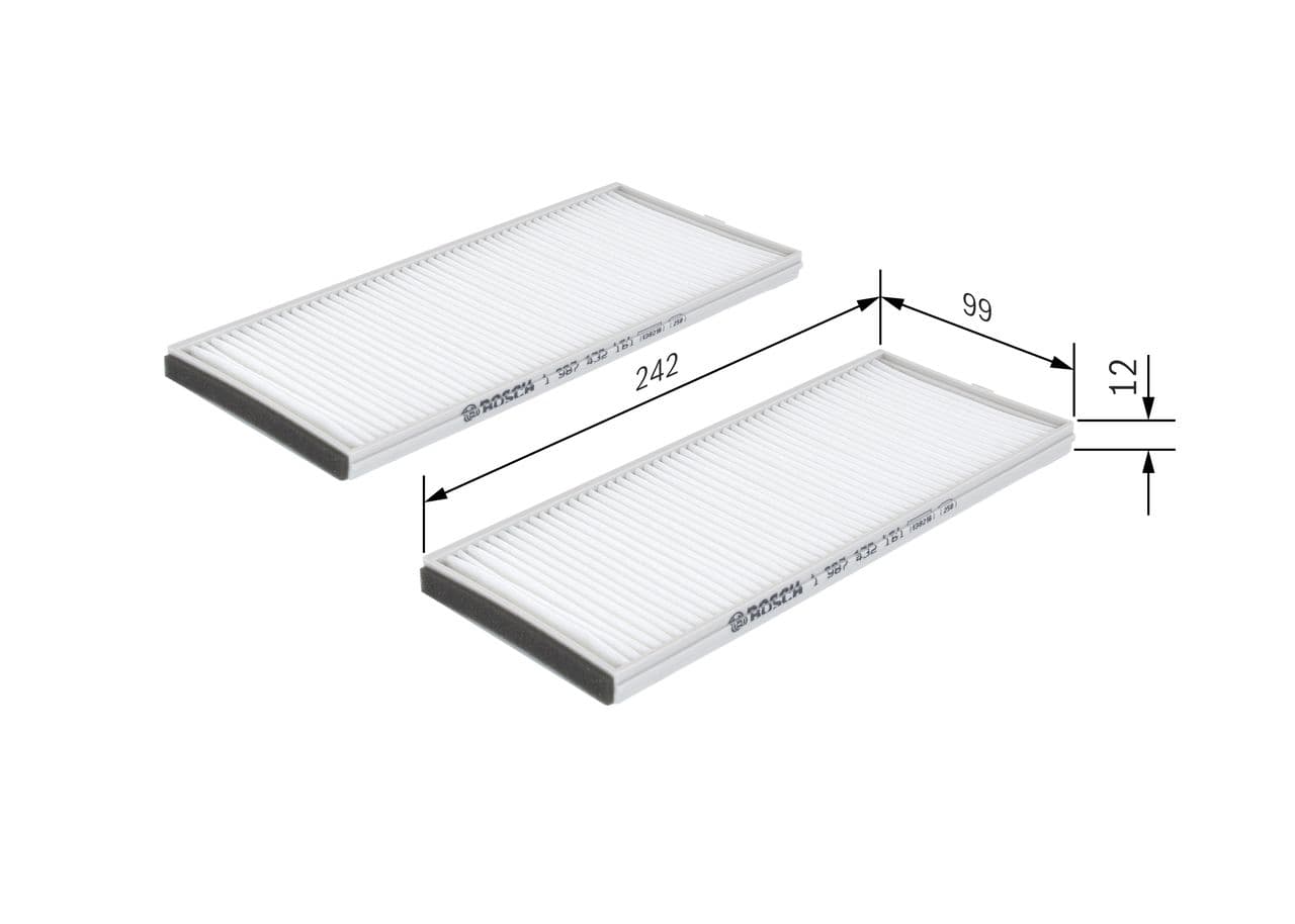 Filtru, aer habitaclu BOSCH 1 987 432 161