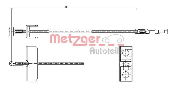 Cablu, frana de parcare METZGER 11.6803