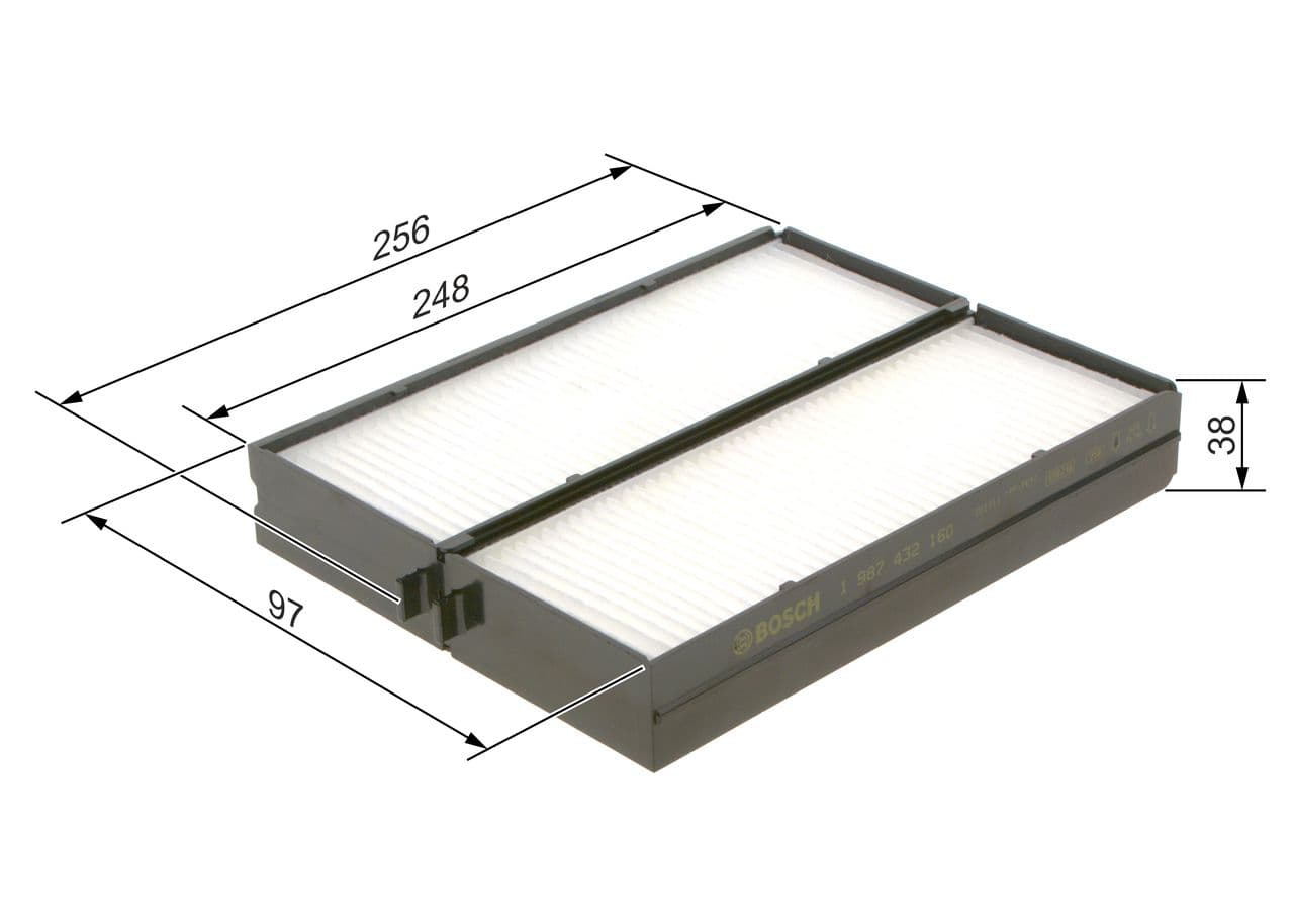 Filtru, aer habitaclu BOSCH 1 987 432 160