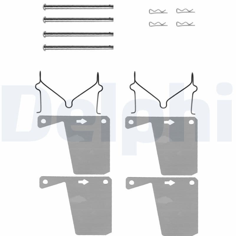 Set accesorii, placute frana DELPHI LX0028