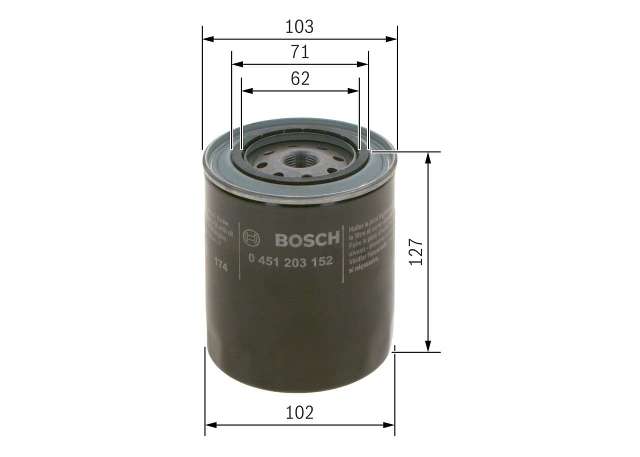 Filtru ulei BOSCH 0 451 203 152