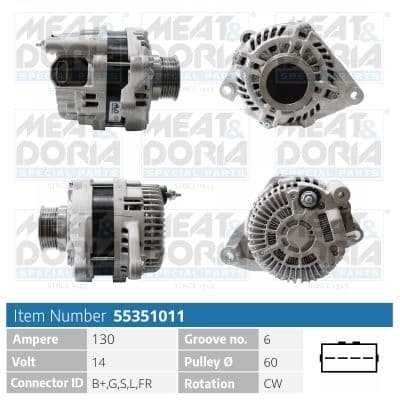 Generator / Alternator MEAT & DORIA 55351011