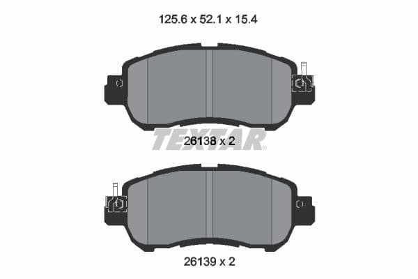 set placute frana,frana disc TEXTAR 2613801