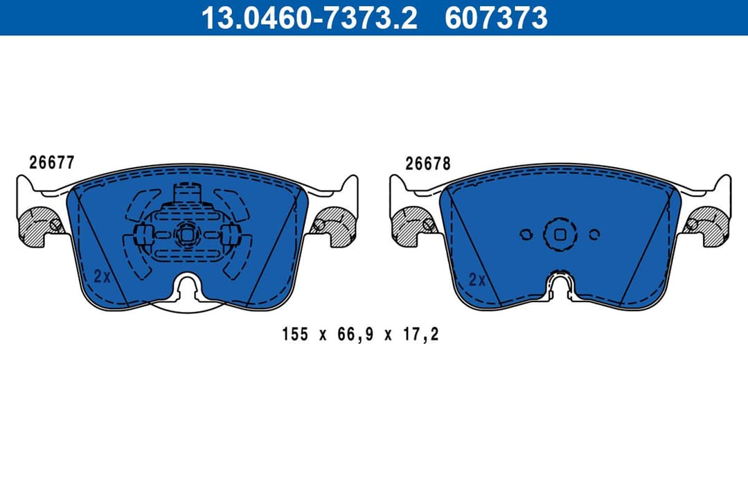 set placute frana,frana disc ATE 13.0460-7373.2