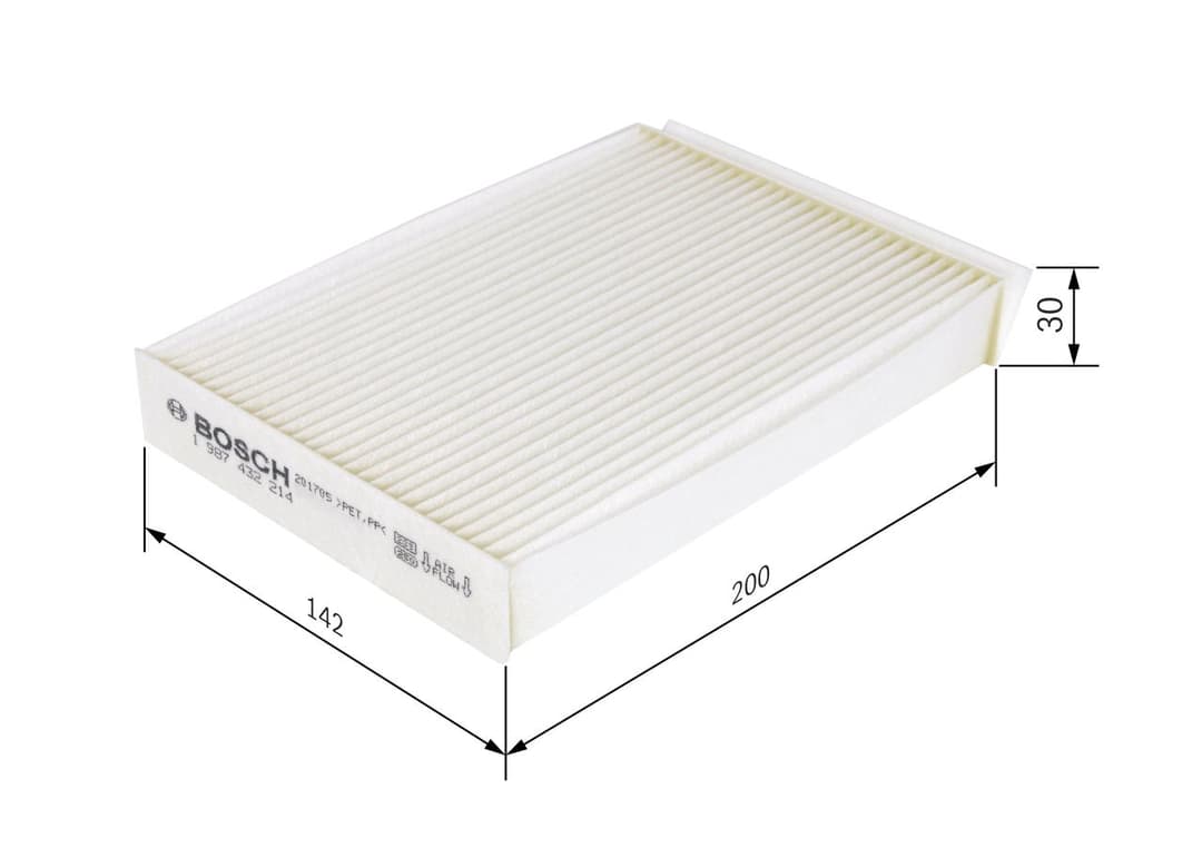 Filtru, aer habitaclu BOSCH 1 987 432 214