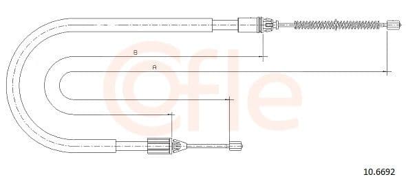 Cablu, frana de parcare COFLE 10.6692