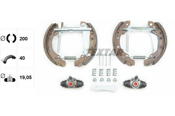Set saboti frana TEXTAR Shoe Kit Pro 84044705