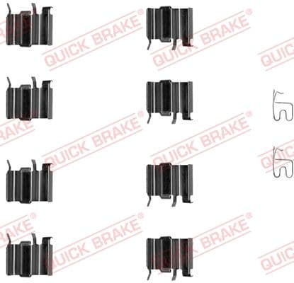 Set accesorii, placute frana QUICK BRAKE 109-1244
