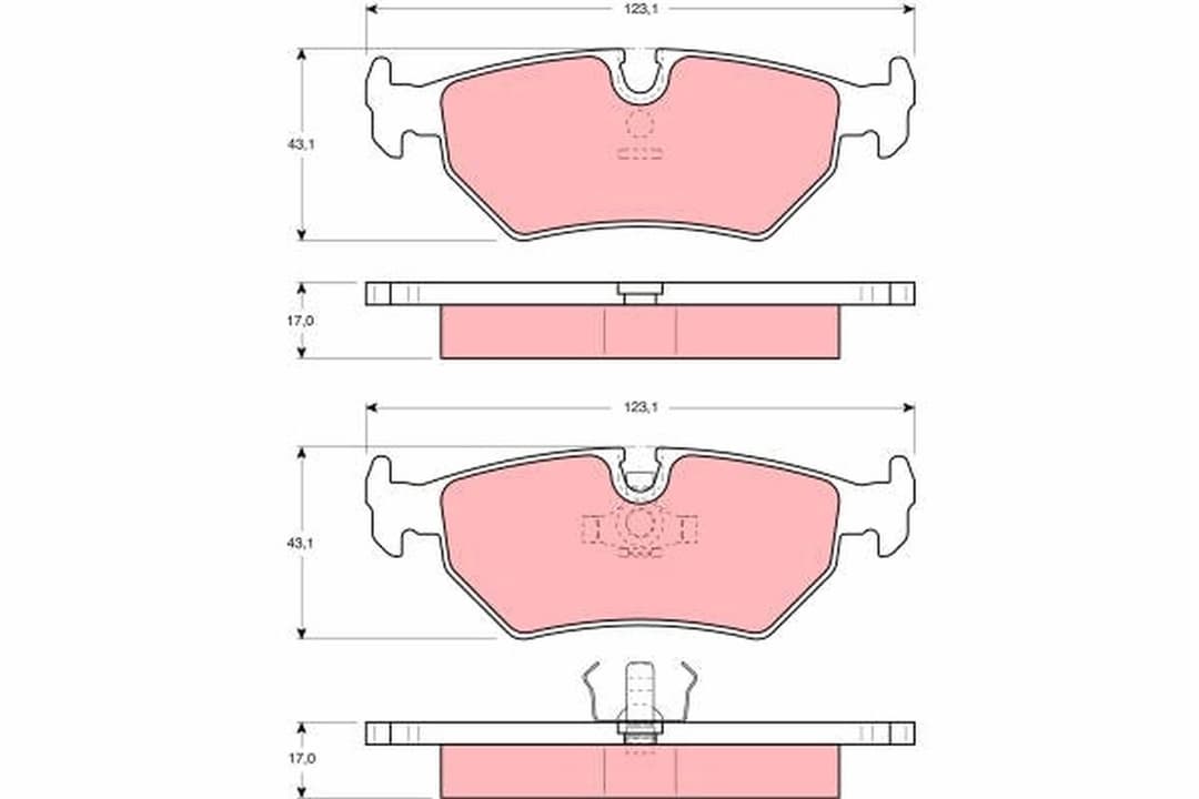 set placute frana,frana disc TRW GDB1109