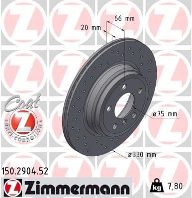 Disc frana ZIMMERMANN SPORT Z 150.2904.52