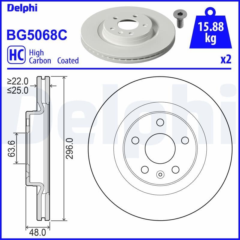 Disc frana DELPHI BG5068C