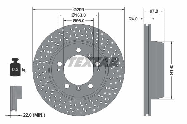 Disc frana TEXTAR PRO+ 92176705
