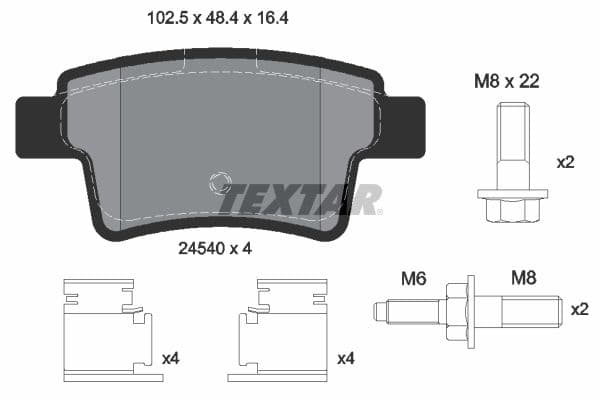 set placute frana,frana disc TEXTAR Q+ 2454001